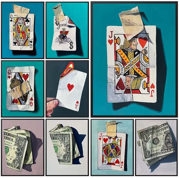 Poker Joker cartes à jouer reine roi Casino imprime images murales pour salon décor affiche mur Art toile peinture sans cadre