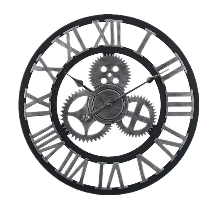 Horloge murale à engrenages Vintage