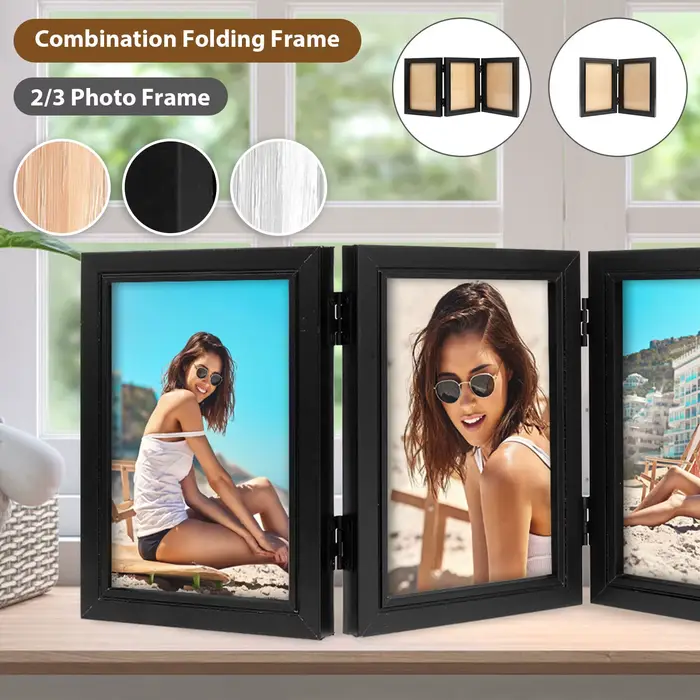 Cadre photo double/triple 180 ° Support