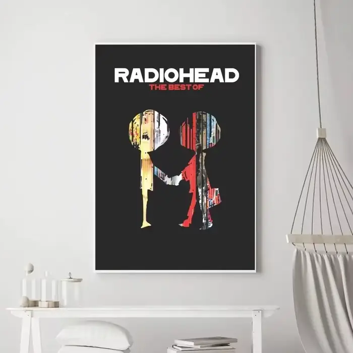 Affiche vintage de groupe de rock Radiohead
