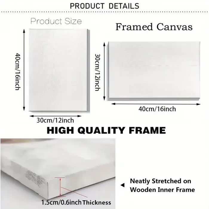 Lot de 3 tableaux modernes abstraits imprimés 2D/plats sur toile