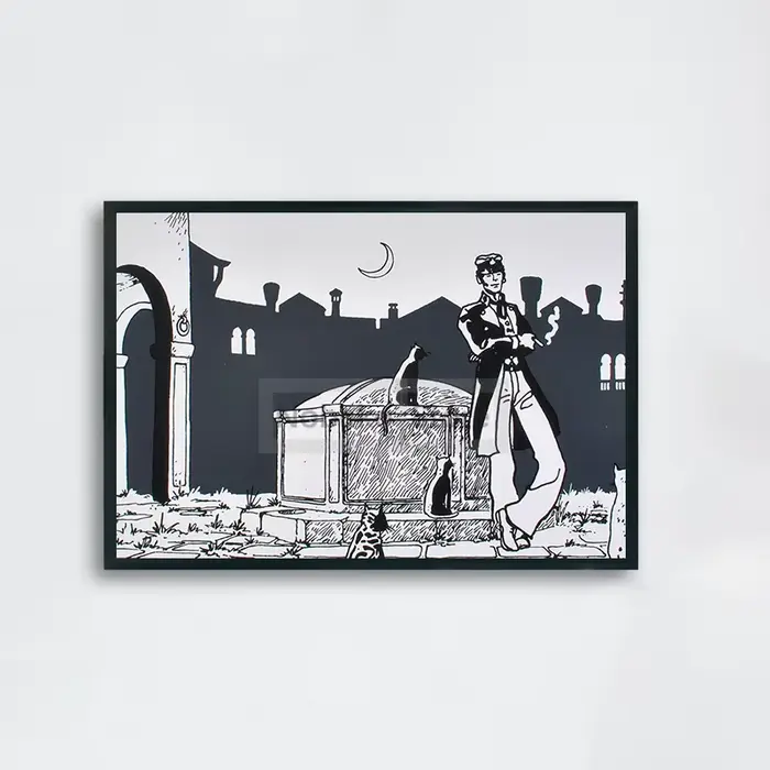Affiche de bande dessinée Corto maltais, Illustration de Hugo PRATT, imprimés sur toile, peinture mu