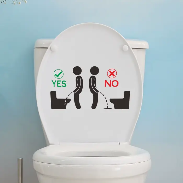 Autocollant de salle de bain mignon
