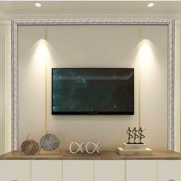 Bande décorative murale auto-adhésive 230 cm en PE 3D pour cadre de peinture