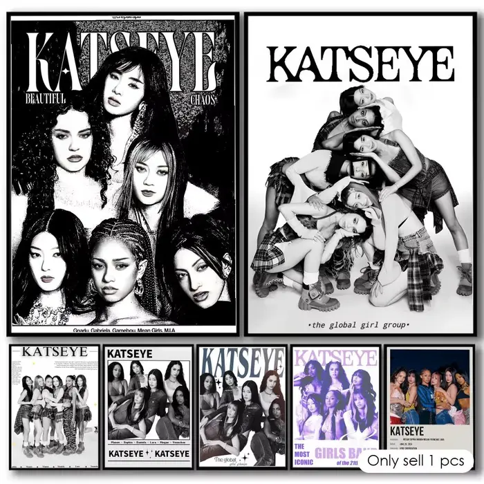 Peinture murale K-Katseye de la groupe K-Pop coréen