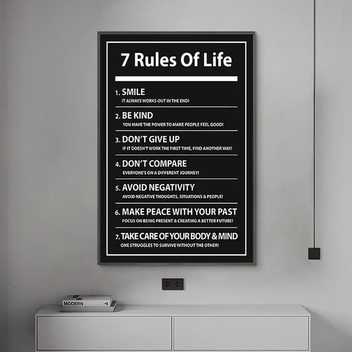 7 règles de vie: lettres inspirantes