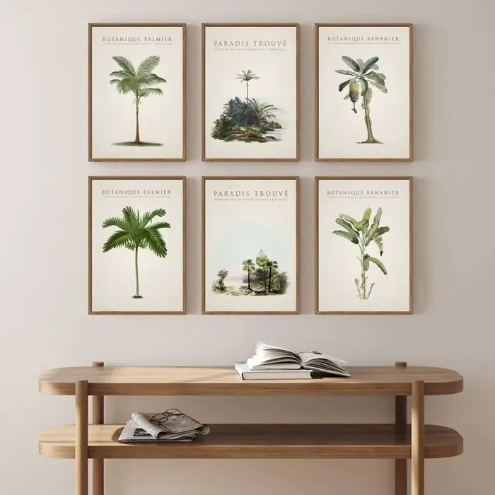 Affiche de palmiers et bananiers tropicaux