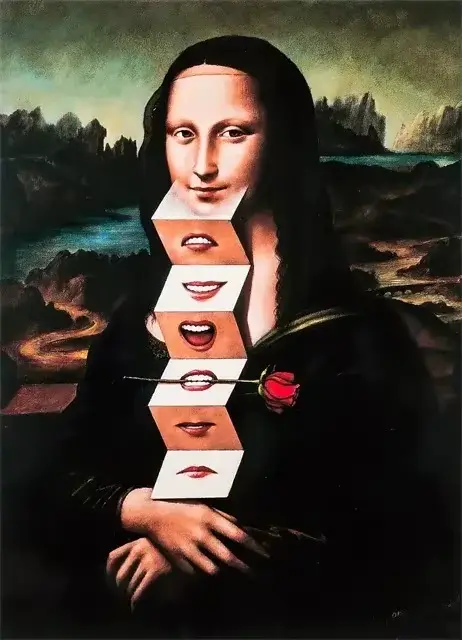 Mona Lisa – images murales amusantes, affiches imprimées sur toile, Portrait célèbre Mona Lisa avec 
