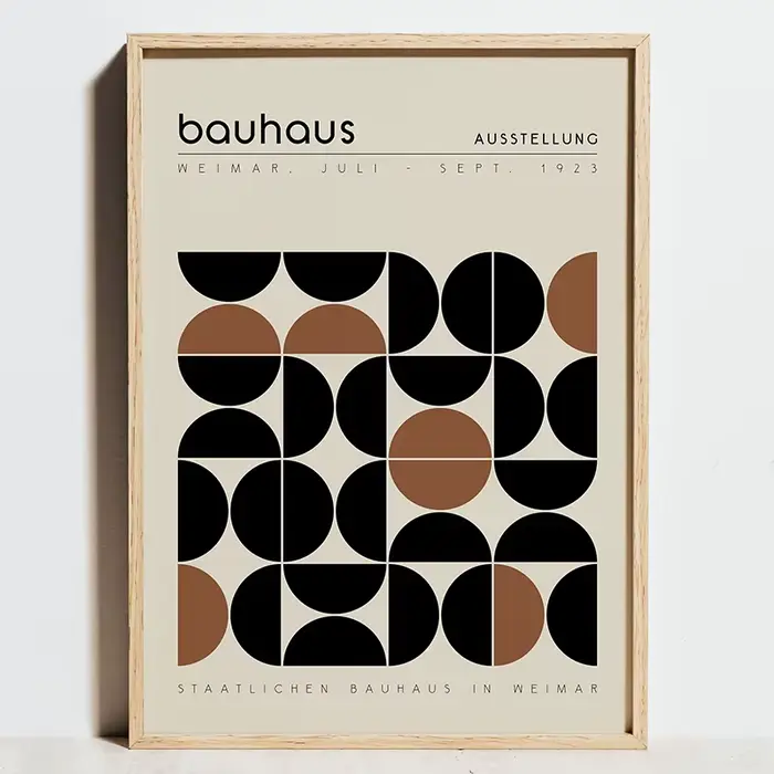 Affiches d'exposition géométriques Bauhaus, impression de mouvement Bauhaus, peinture sur toile d'ar