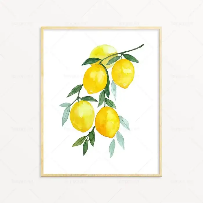 Affiche de fruits aquarelle avocat citron pastèque pêche papaye mur Art toile peinture impressions n