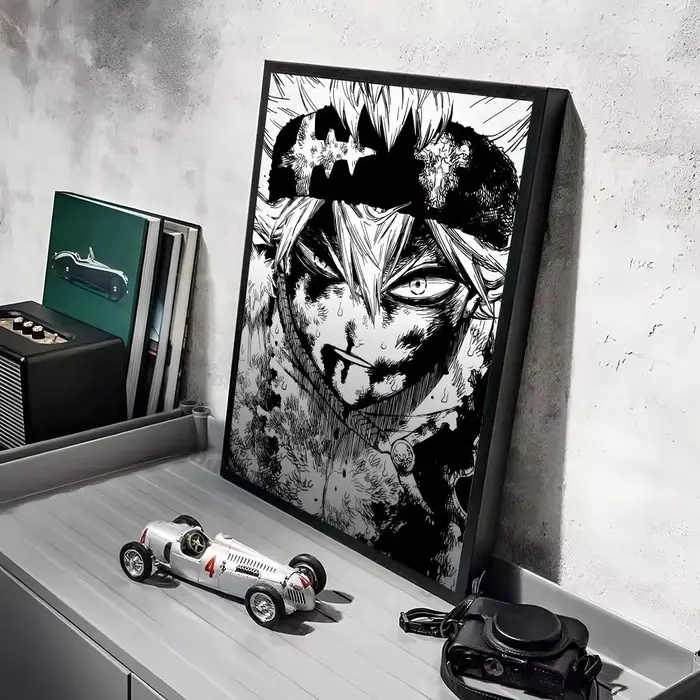 Affiche décorative murale Anime B-Black Clover, autocollants d'art mural, impression photo pour la d