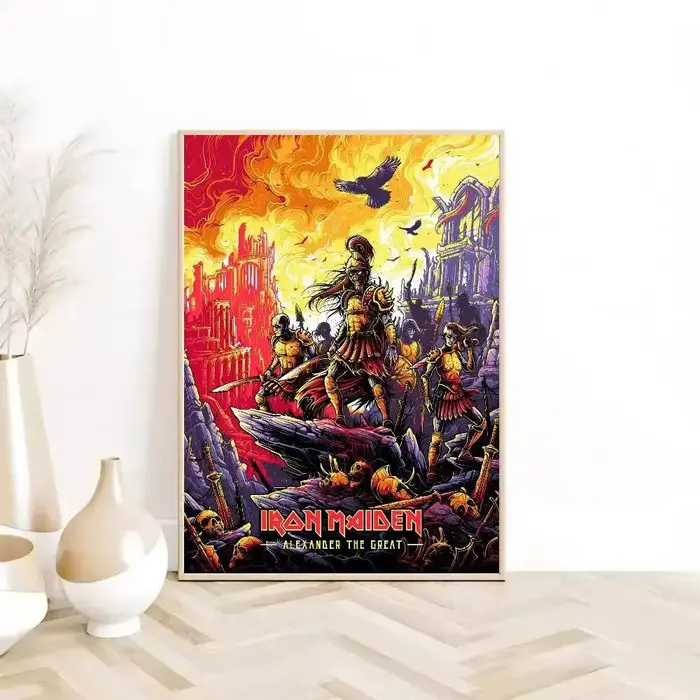 Affiche Iron Maiden, art mural en métal pour la décoration de la maison, du café, du bar et du dorto