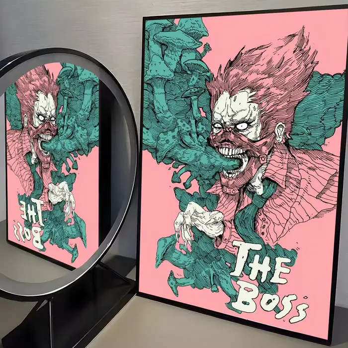 Affiche d'anime D-dorohedoro, autocollant mural moderne en papier PP, décoratif minimaliste pour caf