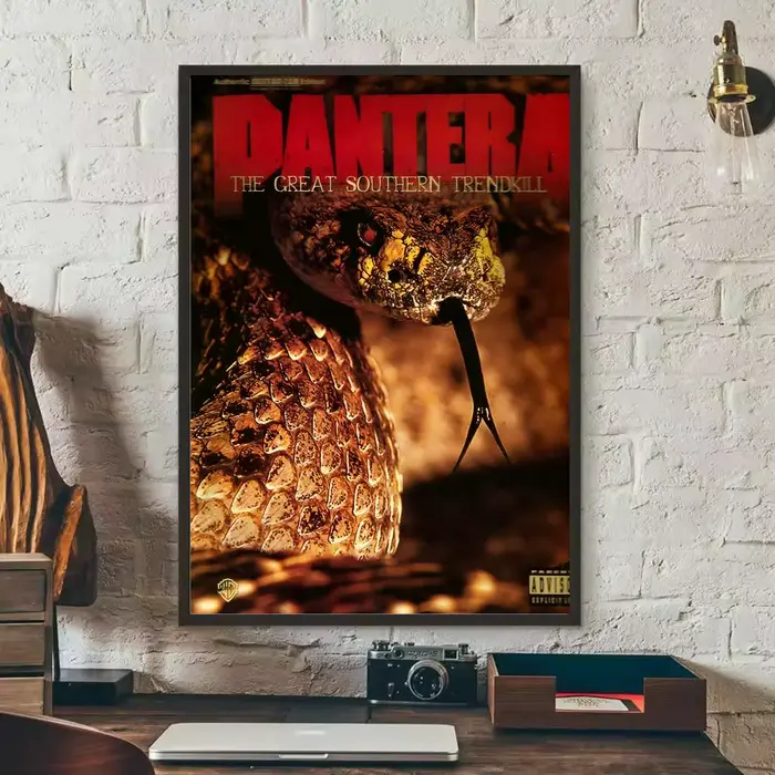 Affiche de groupe de Rock classique P-Pantera, autocollant parfait, Art mural auto-adhésif conçu pou
