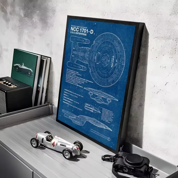 Vaisseau spatial Design S_Star T_Treks affiche décorative murale Art autocollants Mural Photo impres