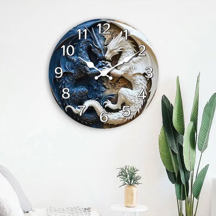 Horloge murale en bois à quartz silencieuse