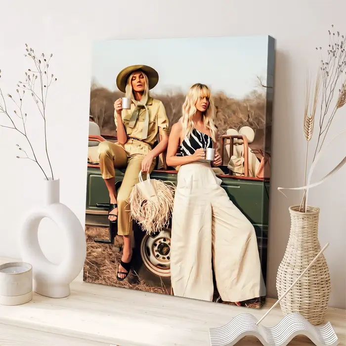 Photos personnalisées sur toile avec cadre en bois ou affiche sans