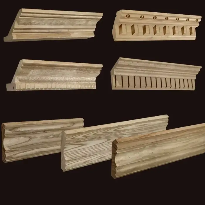 Autocollants muraux de décoration de moulage en bois