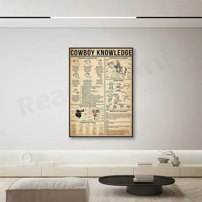 Impressions sur toile d'art mural Cowboy Knowledge