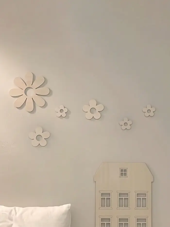 Ensemble de décoration murale nordique pour chambre d'enfant, 6 pièces, autocollants muraux à petite