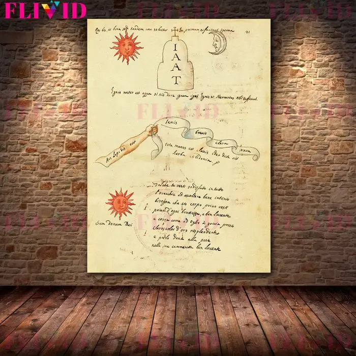 Page de manuscrit mystérieux de l'alchimiste