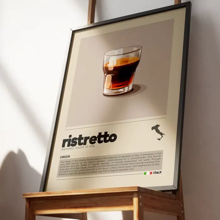 Affiche d'art de café minimaliste