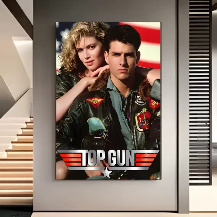 Affiche de l'acteur Tom Cruise Top Gun Mission Impossible, peinture murale de film américain, décora