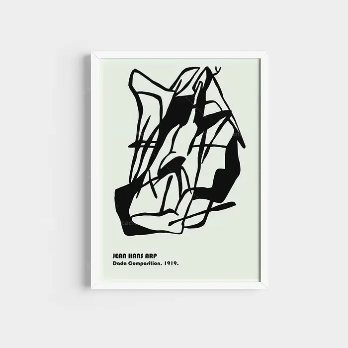 Ensemble d'impression Jean Hans Arp, ensemble d'impression minimal, ensemble d'affiches bohème, affiche sur toile de décoration murale Bauhaus