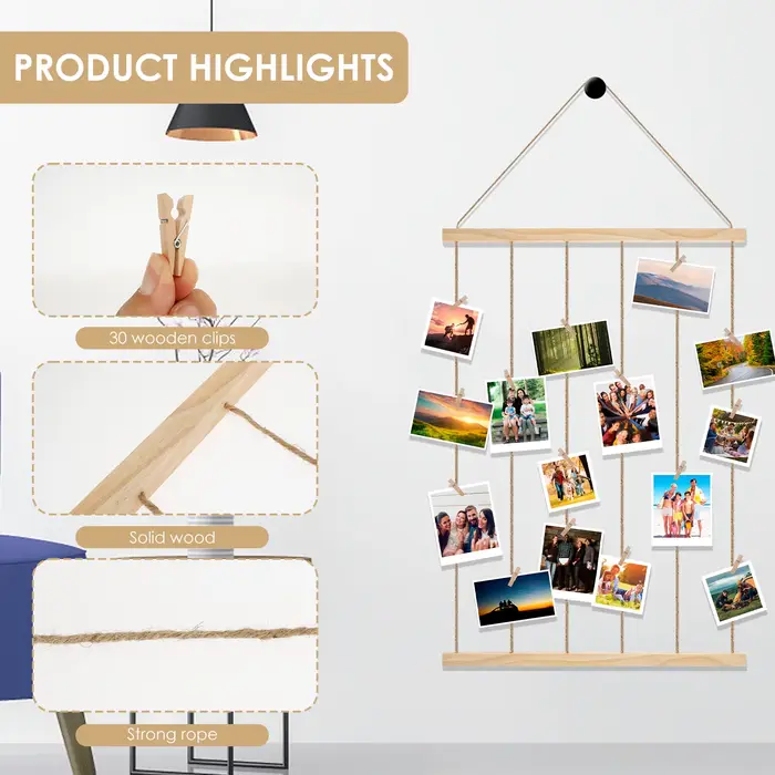 Support mural DIY pour photos