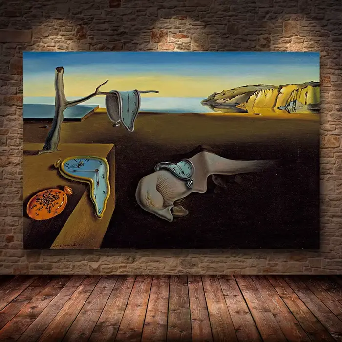 Salvador Dali la persistance de la mémoire horloges peinture à l'huile surréaliste toile affiche impression Cuadros mur Art photo pour salon