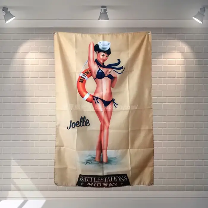 Affiche Murale du Groupe de Rock "Joelle", Peinture de Face, Autocollant Mural, Bannière de Barbecue