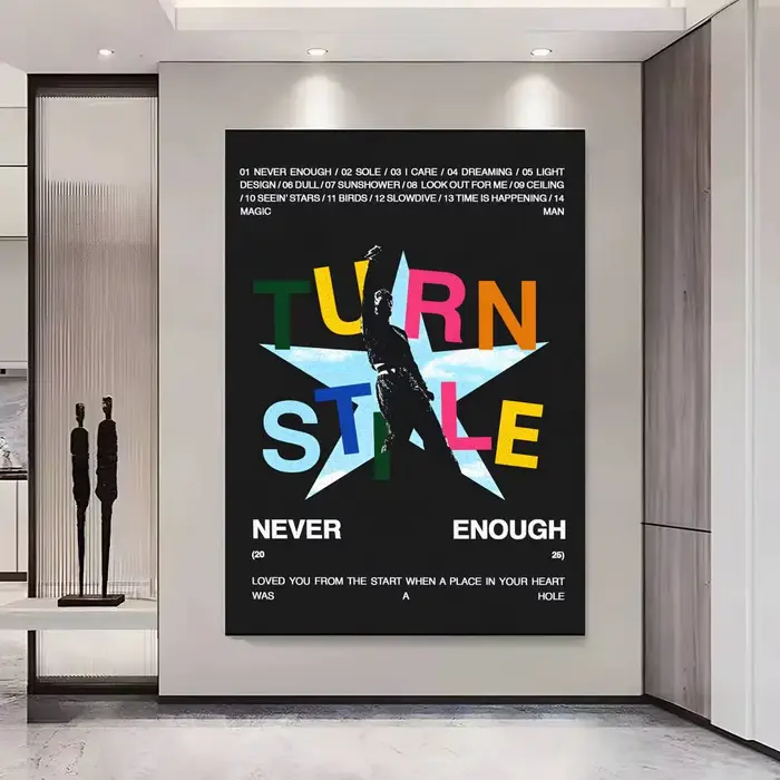 Affiches T-Turnstile Poster, affiches classiques et impressions d'art mural, idéales pour les salons