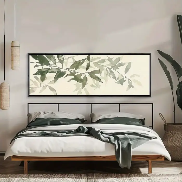 Toile imprimée plante verte sauge