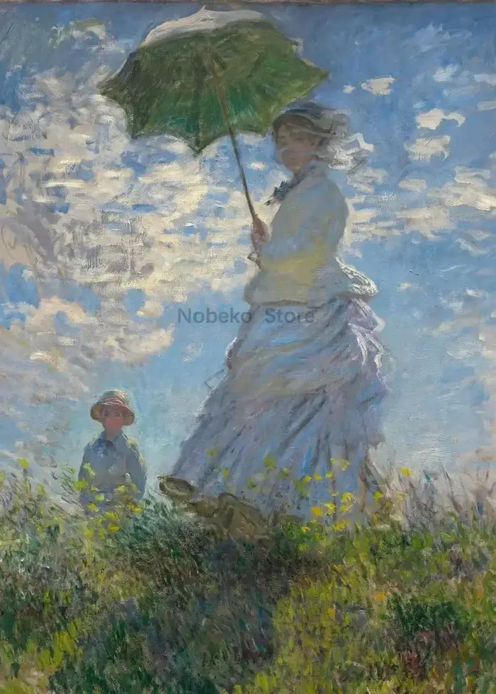 AZNM Claude Monet Affiche d'art impressionniste, impressions sur toile pour une décoration murale él