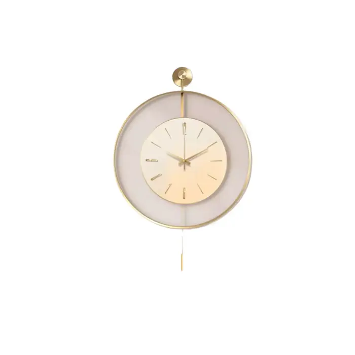 Horloge murale exquise en porcelaine et cristal