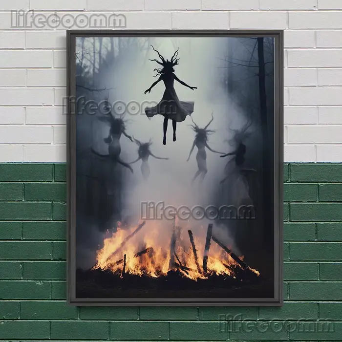 Affiche et impression d'art de sorcellerie de Pprédéterminée de sabbat de sorcières