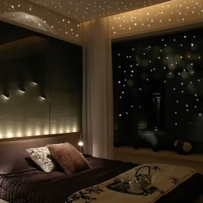 Autocollants muraux lumineux en vinyle, 407 pièces, décoration murale, étoile qui brille dans la nui