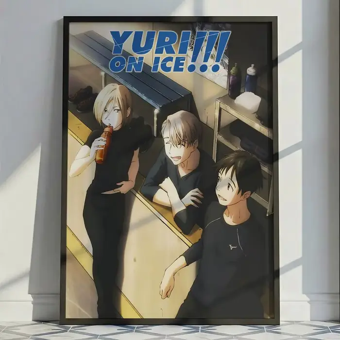 Affiche de sport Anime Y-Yuri on ICE, décoration murale polyvalente HD imperméable, auto-adhésive, p