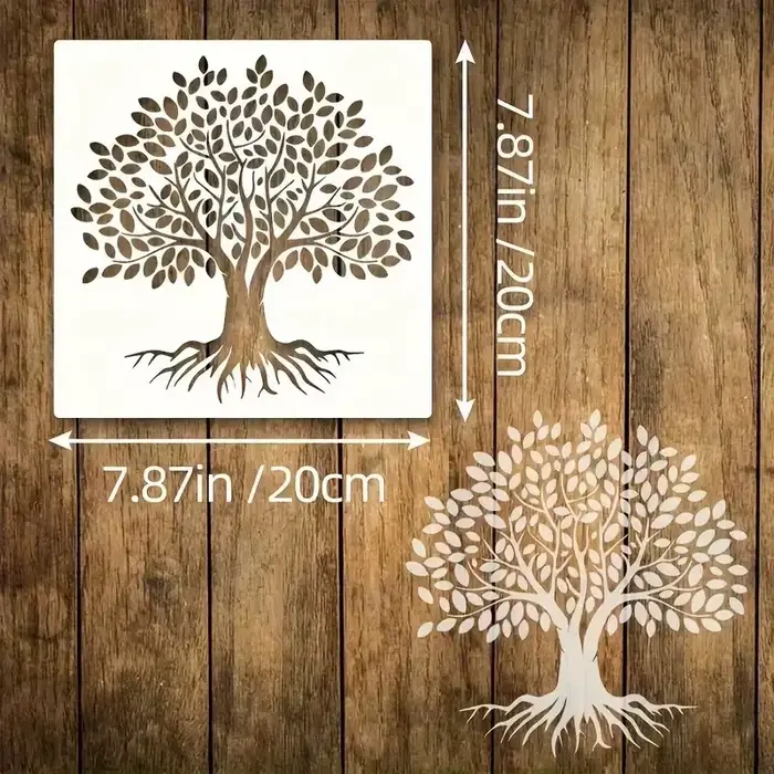 Lot de 7 pochoirs arbre de vie