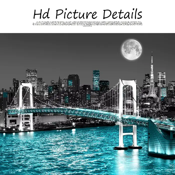 Toile d'art mural de paysage de horizon urbain de New York