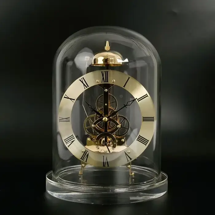 Horloge de bureau mécanique en métal nordique, horloge de table silencieuse, montre esthétique uniqu