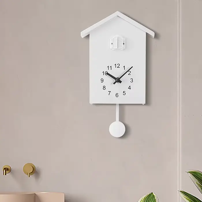 Horloge murale en quartz coucou 20x25cm, design moderne, pour salon, bureau, décoration intérieure,