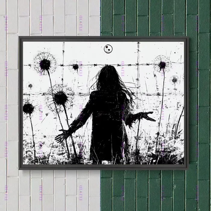 Peinture sur toile d'anime gothique sombre