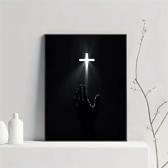 Affiches de la lumière sainte de la croix de jésus, fils de dieu, décor de maison, Bar, café, tablea