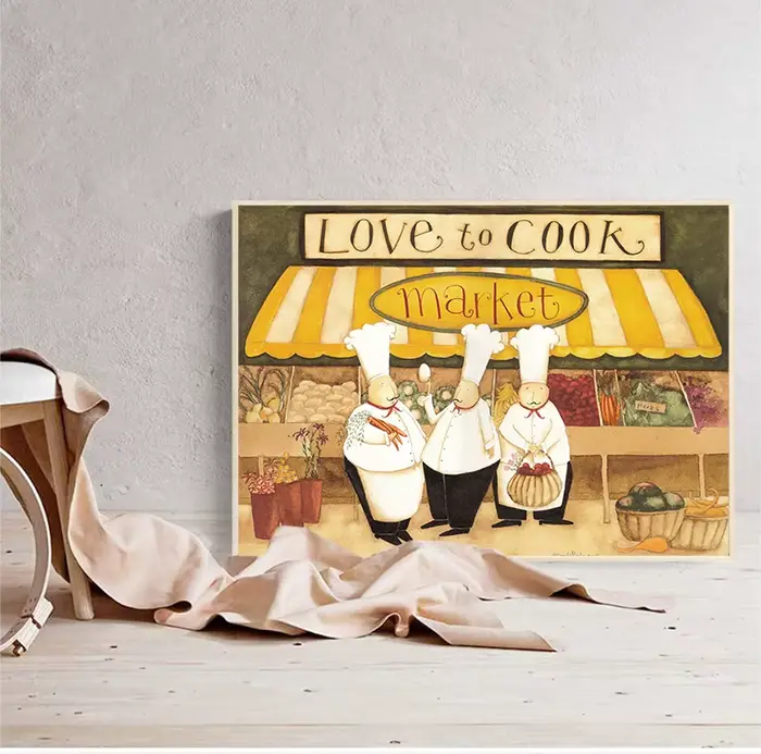 Tableau mural de cuisine imprimé sans cadre