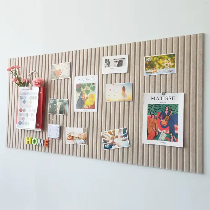 Grand tableau d'affichage en feutre décoratif épais en liège, panneau d'affichage de photos pliable