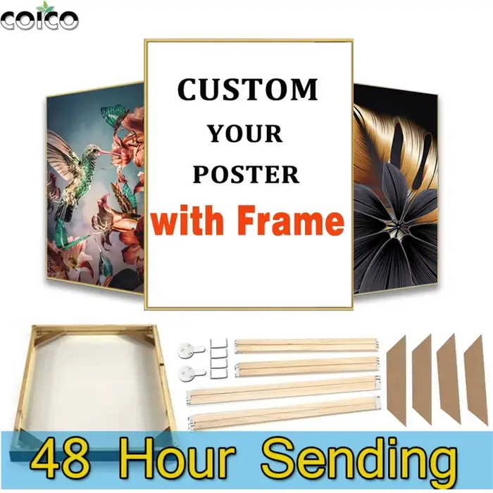 Peinture sur toile avec cadre personnalisé, affiche photo personnalisée, impressions sur toile, art 