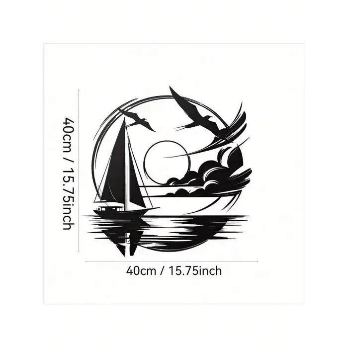 Idée cadeau nautique pour la maison – Décoration murale en métal pour voilier étanche pour espaces m
