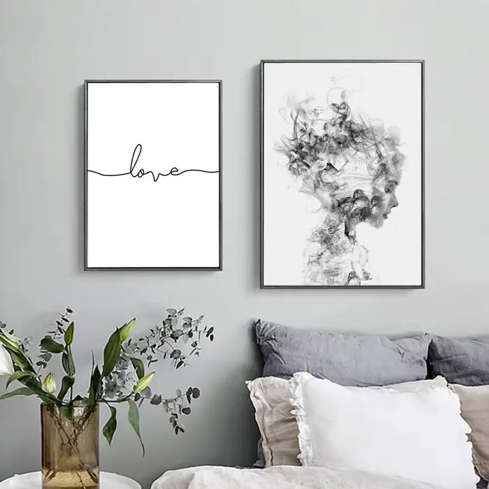 Affiche de fille abstraite simple sans cadre