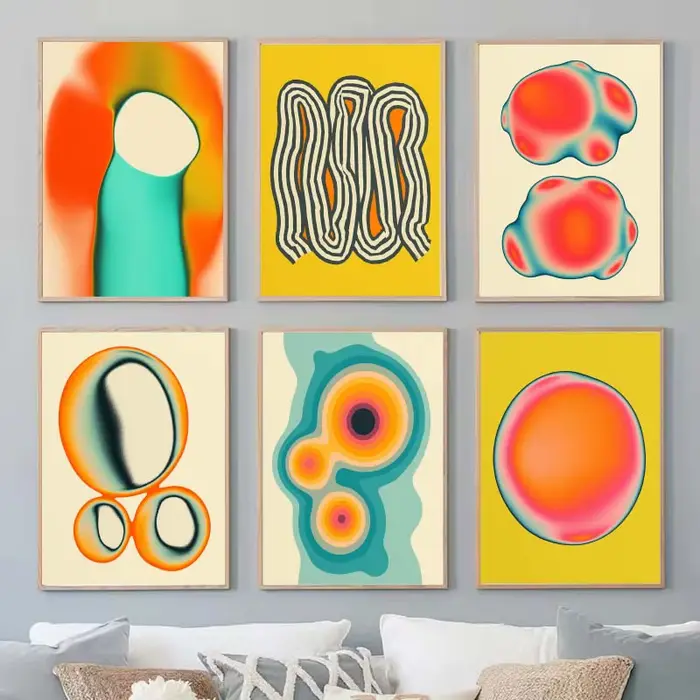 Formes géométriques psychédéliques abstraites modernes